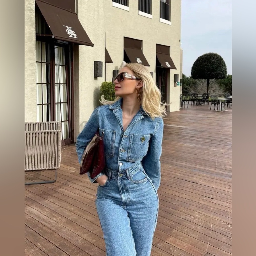 ZARA DENIM JUMPSUIT